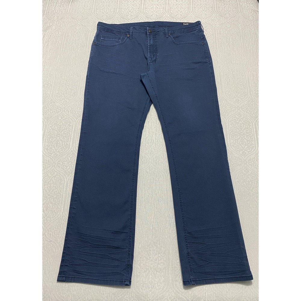 Buffalo David Bitton‎ Six X Jeans Men's size 38×34 Navy Blue Straight Stretch
